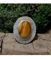 Bague sunshine argent bijoux ethnique oeil de tigre
