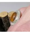 Bague sunshine argent bijoux ethnique oeil de tigre
