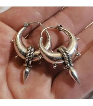 Boucles créoles argent bijoux traditionnels Shantilight