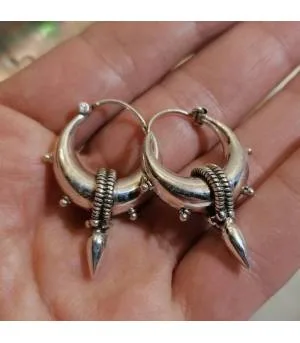 Boucles créoles argent bijoux traditionnels Shantilight