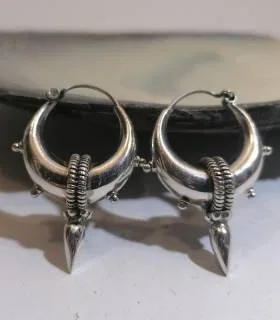 Boucles créoles argent bijoux traditionnels Shantilight