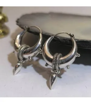 Boucles créoles argent bijoux traditionnels Shantilight