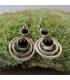 Boucles d'oreilles argent "circle" onyx noire Shantilight