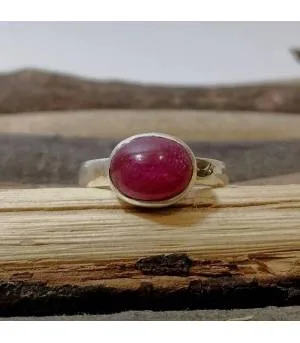 Bagues argent rubis pierre naturelle