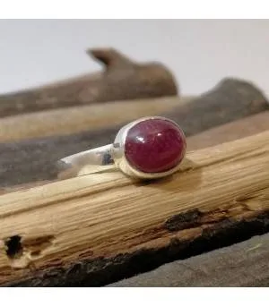 Bagues argent rubis pierre naturelle