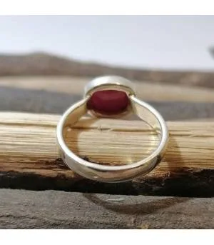 Bagues argent rubis pierre naturelle