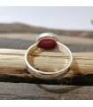 Bagues argent rubis pierre naturelle