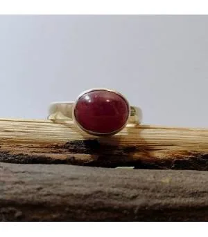Bagues argent rubis pierre naturelle