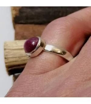 Bagues argent rubis pierre naturelle