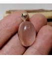 Pendentif argent pierre naturelle quartz rose