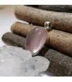Pendentif argent pierre naturelle quartz rose