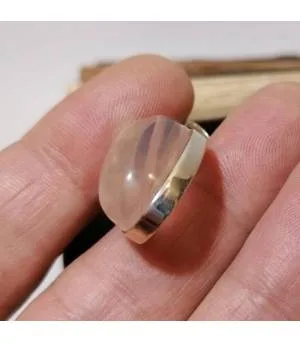 Pendentif argent pierre naturelle quartz rose