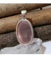 Pendentif argent pierre naturelle quartz rose