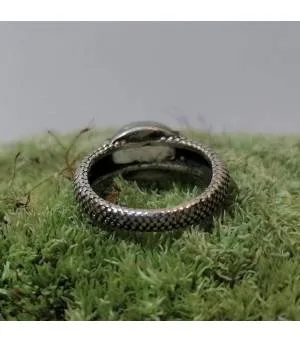Bague Naga-Maya – Argent 925 & Pierre de Lune Arc-en-Ciel