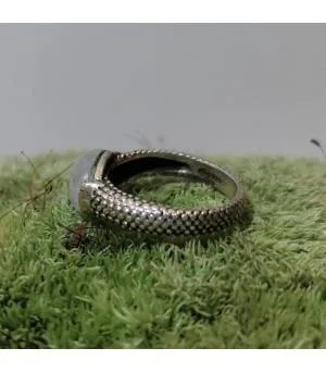 Bague Naga-Maya – Argent 925 & Pierre de Lune Arc-en-Ciel