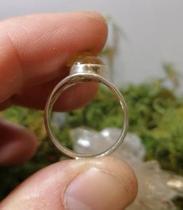 Bague en argent "third eye" pierre de citrine