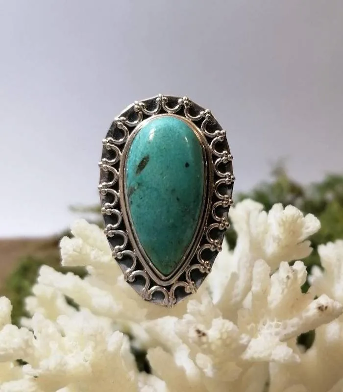 Bague Vasuki – Argent 925 & Turquoise
