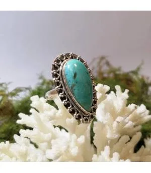 Bague Vasuki – Argent 925 & Turquoise