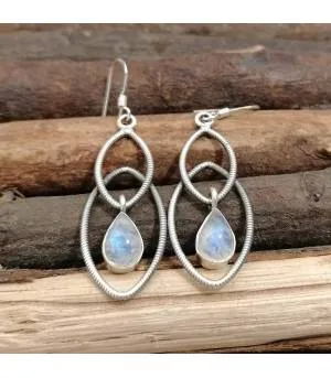Boucles d’oreilles Vasanta-Shira – Argent 925 & Pierre de Lune