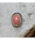 Bague argent bijoux indiens moderne pierre naturelle rhodochrosite