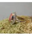 Bague argent bijoux indiens moderne pierre naturelle rhodochrosite