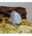 Bague ethnique argent pierre de lune Shantilight