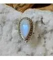 Bague ethnique argent pierre de lune Shantilight