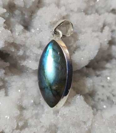 Pendentif moderne argent pierre naturelle labradorite