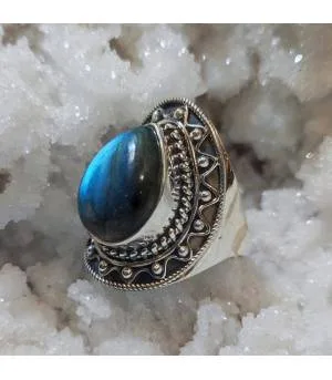 Bague Nila-Shakti – Argent 925 & Labradorite