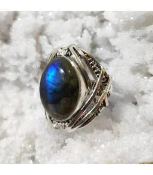 Bague Nila-Kanta – Argent 925 & Labradorite
