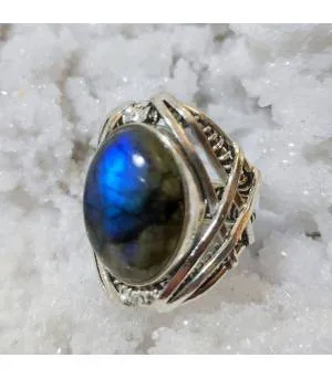 Bague Nila-Kanta – Argent 925 & Labradorite