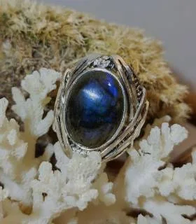 Bague Nila-Kanta – Argent 925 & Labradorite