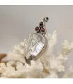 pendentif ethnique grenat et quartz tourmaline