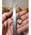 pendentif ethnique grenat et quartz tourmaline
