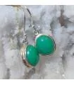 Boucles d'oreilles argent pierres naturelles chrysoprase