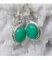 Boucles d'oreilles argent pierres naturelles chrysoprase