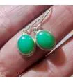 Boucles d'oreilles argent pierres naturelles chrysoprase
