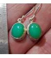 Boucles d'oreilles argent pierres naturelles chrysoprase