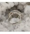 Bague ethnique argent pierre naturelle quartz rutilé doré