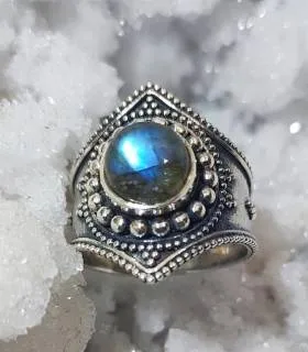 Bague Dharaka – Argent 925 & Labradorite
