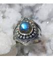 Bague Dharaka – Argent 925 & Labradorite