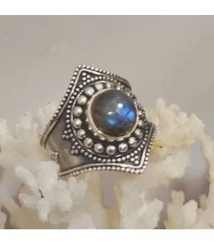Bague Dharaka – Argent 925 & Labradorite