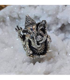 Bague "Ganesh" en argent dieu Indien