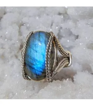 Bague Meghamaya – Argent 925 & Labradorite