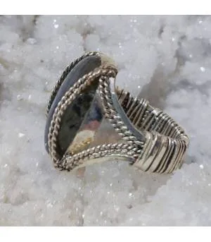 Bague Meghamaya – Argent 925 & Labradorite