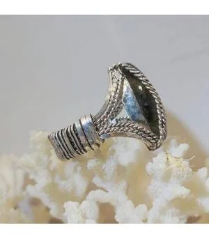 Bague Meghamaya – Argent 925 & Labradorite