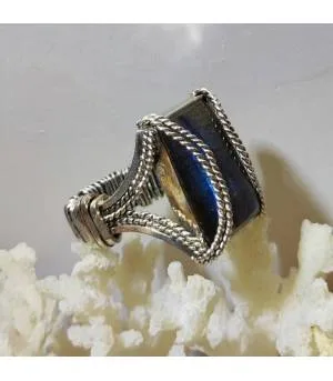 Bague Pravaalya – Argent 925 & Labradorite