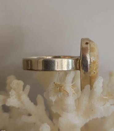 Bague argent corail fossilisé Shantilight