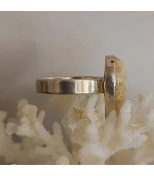 Bague argent corail fossilisé Shantilight