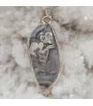 Pendentif en argent et pierre naturelle d'agate crazy lace